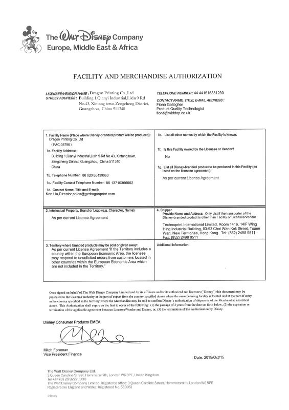 Disney Factory Audit Report